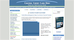 Desktop Screenshot of controlcreditcarddebt.com
